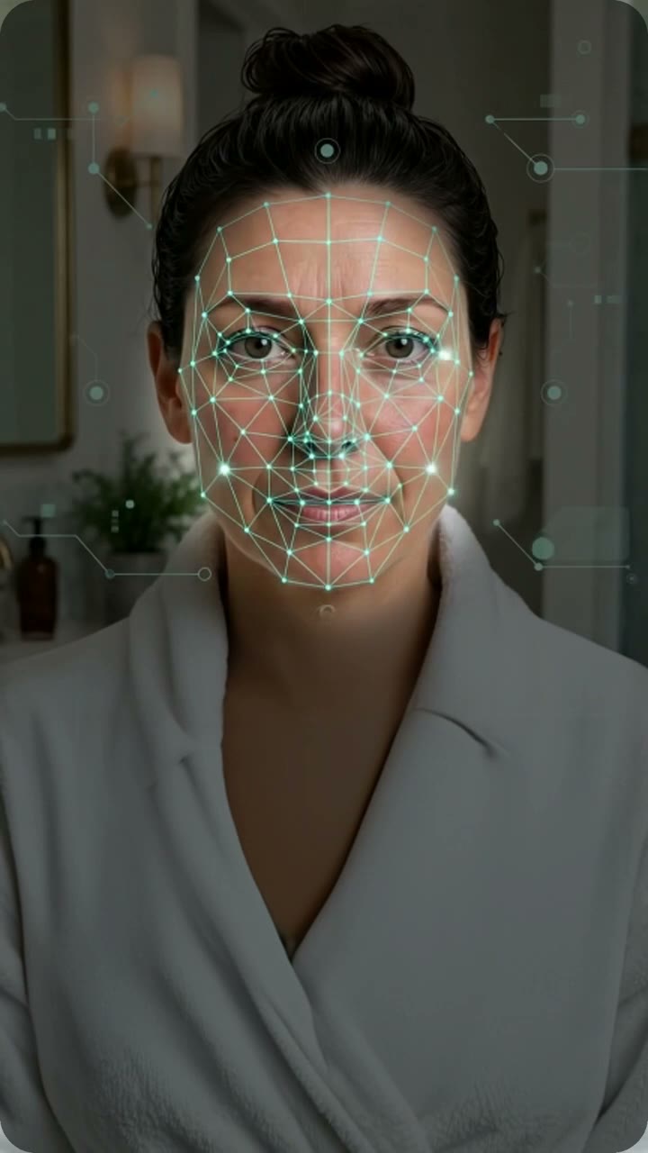 Facial mapping screen, in progress